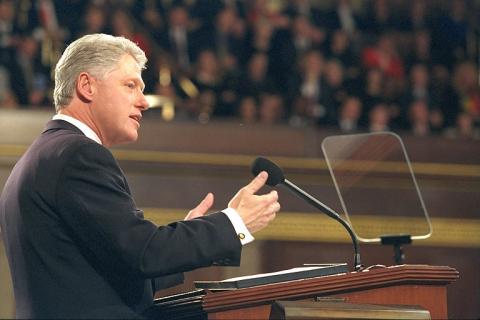 President Clinton delivers the State of the Union Address