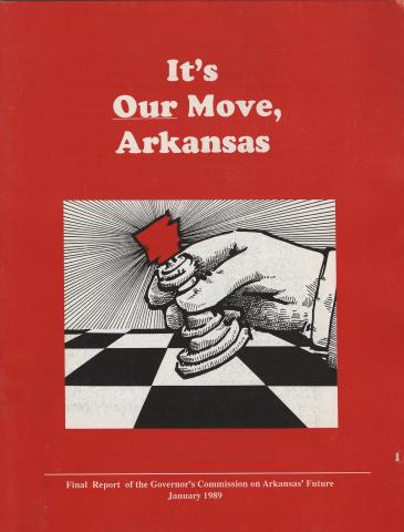 Image of the Governor's Commission on Arkansas's Future 1989 Report. Image courtesy of CALS Butler Center for Arkansas Studies. 
