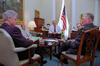 President Clinton meets with Gen. John Shalikasvili, Amb. Madeleine ALbright, Tony Lake and Sec. Warren Christopher in Tony Lake's office, regarding Bosnia