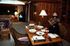 Hillary Rodham Clinton signing notes at Camp David First Lady Hillary Rodham Clinton signing notes at a desk at Camp David