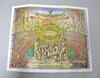 An intricate, highly detailed poster celebrating the 1994 FIFA World Cup features a central circular gold emblem held up by four classical, athletic figures. The emblem depicts a soccer field with the text "WORLD CUP 1994". Above the figures, a banner reads "PACIFICA AEMULATIO POPULORUM PROGRESSUS EST", and a lower banner reads "PER ASPERA AD ASTRA". The vertical borders on the left and right read "USA 1994 WORLD CUP".