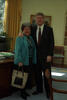 Virginia Kelly in the Oval Office President Clinton poses for a photo with his mother, Virginia Kelly, in the Oval Office. President Clinton stands with his arm around his mother. Virginia Kelly wears a green jacket and holds a hand bag in her right hand.