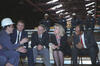 First Lady Hillary Rodham Clinton participating in a health care costs discussion First Lady Hillary Rodham Clinton participating in a health care costs discussion with Glazer Steel Company management and employees in the company's warehouse in New Orleans, Louisiana