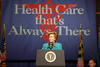 First Lady Hillary Rodham Clinton at Johns Hopkins University in Baltimore, Maryland First Lady Hillary Rodham Clinton addressing a health care event at the Johns Hopkins University in Baltimore, Maryland