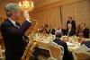 President Clinton Plays the Saxophone President Clinton plays a saxophone at dinner hosted by Russian President Boris Yeltsin at Novoya Ogaryova Dacha. Pictured at the dinner are President Boris Yeltsin, Secretary Warren Christopher, Secretary Lloyd Bentsen, National Security Advisor Tony Lake, Strobe Talbott, and Ambassador Thomas Pickering