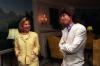 Musician Mick Jagger shares a laugh with First Lady Hillary Rodham Clinton during his visit to the White House