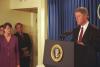Press Statement President Clinton delivers a press statement in the Press Briefing Room regarding the bombing of the Murrah Federal Building in Oklahoma City