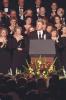 Memorial Service President Clinton delivers remarks at a memorial service for those killed in the bombing of the Murrah Federal Building in Oklahoma City. The service took place at the Oklahoma State Fairgrounds Arena.