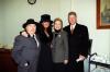 President Clinton and Hillary Rodham Clinton pose for a photo with musician Van Morrison in Belfast, Northern Ireland