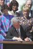 Anti-Terrorism Bill Signing Ceremony President Clinton signs S. 735 "The Anti-Terrorism and Effective Death Penalty Act of 1996" at the White House