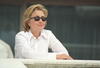 Talk Magazine Photoshoot Hillary Rodham Clinton poses on the White House balcony for a photo shoot with Talk Magazine, June 3, 1999