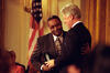 Little Rock Nine Medal Ceremony President Clinton awards Jefferson Thomas of the Little Rock Nine a Congressional Gold Medal on the State Floor of the White House