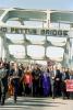 Edmund Pettus Bridge President Clinton, Rev. Jesse Jackson, Representative John Lewis, and Coretta Scott King lock arms as they walk across the Edmund Pettus Bridge in Selma, Alabama. The participants are commemorating "Bloody Sunday" during the historic civil rights march from Selma to Montgomery, Alabama