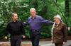 Camp David Summit 2000 President Clinton walks the with Palestinian Authority Chairman Yasser Arafat and Prime Minister of Israel Ehud Barak at Camp David