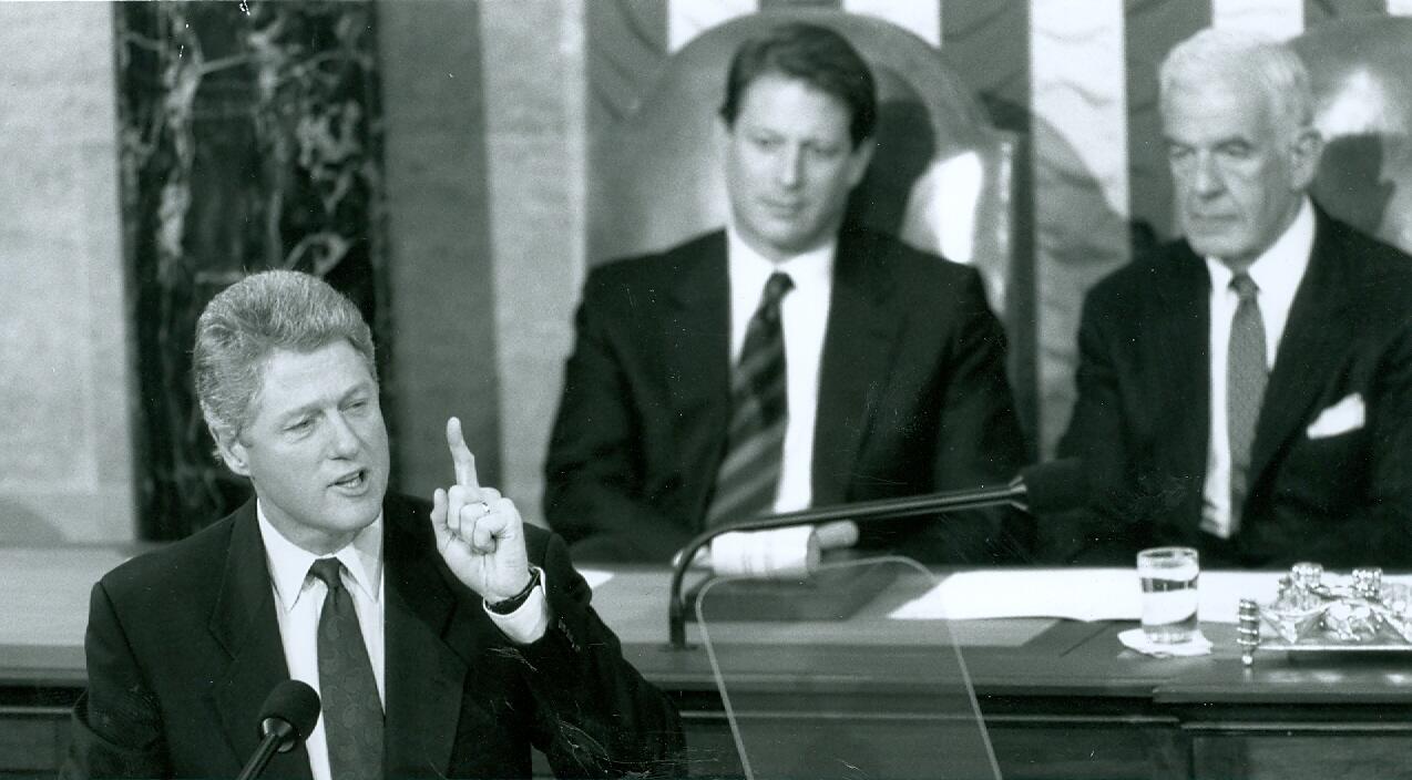 President Clinton gives his State of the Union in the House Chamber at the United States Capitol, Washington D.C. 