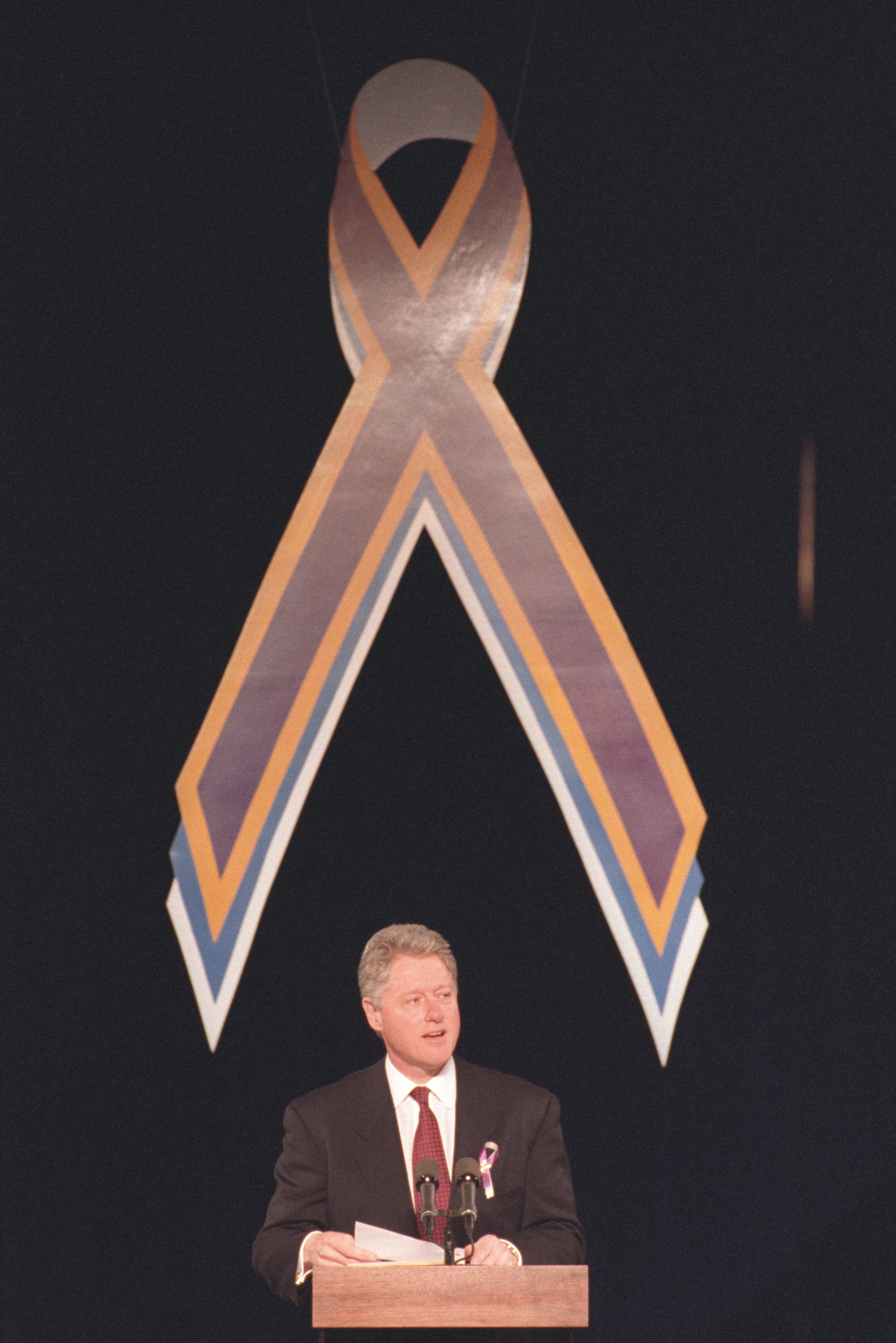 President Clinton addresses the anniversary memorial service for the bombing of the Murrah Federal Building in Oklahoma City. This event took place at the Myriad Convention Center.