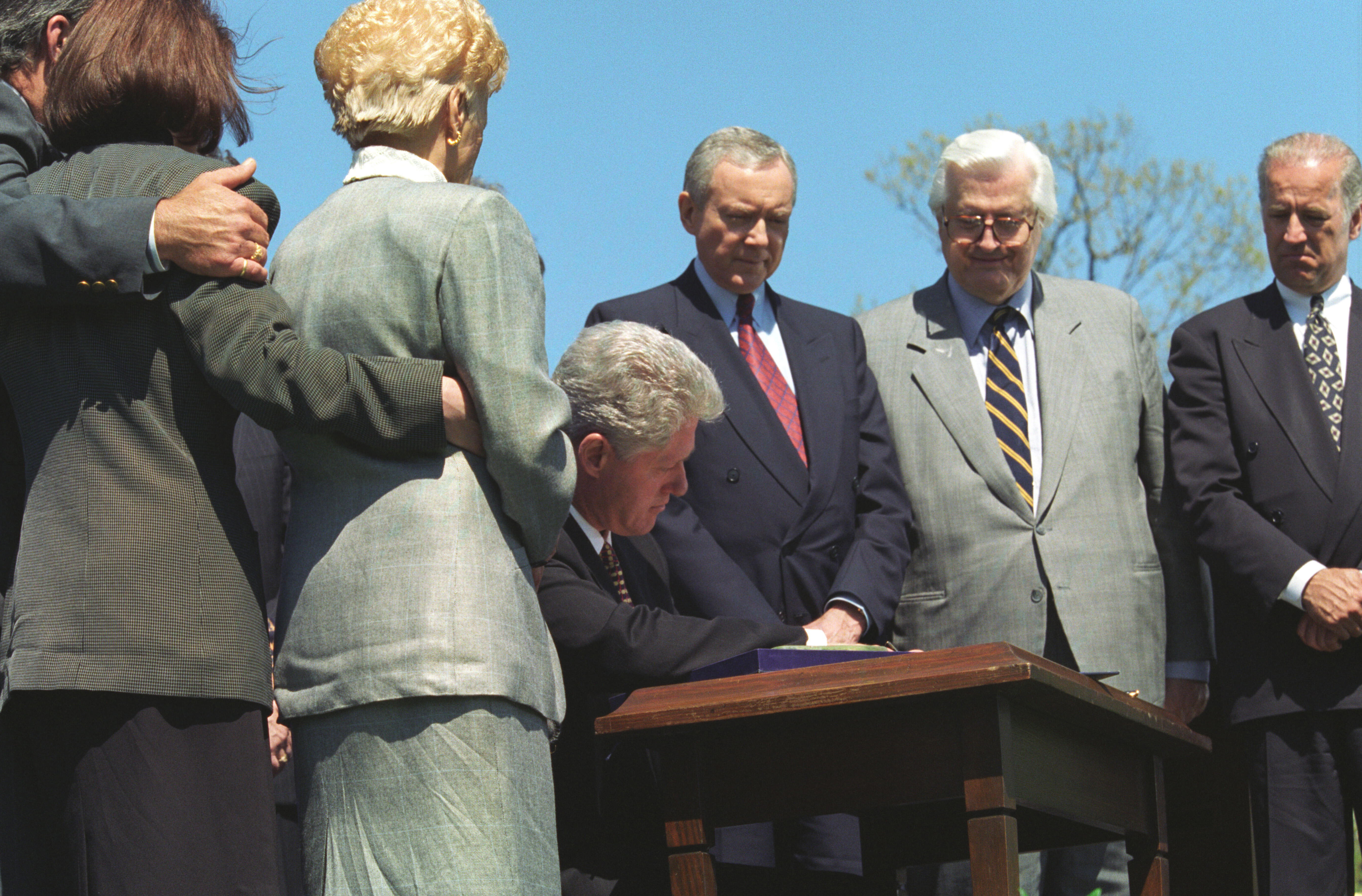 President Clinton signs S. 735 "The Anti-Terrorism and Effective Death Penalty Act of 1996" at the White House