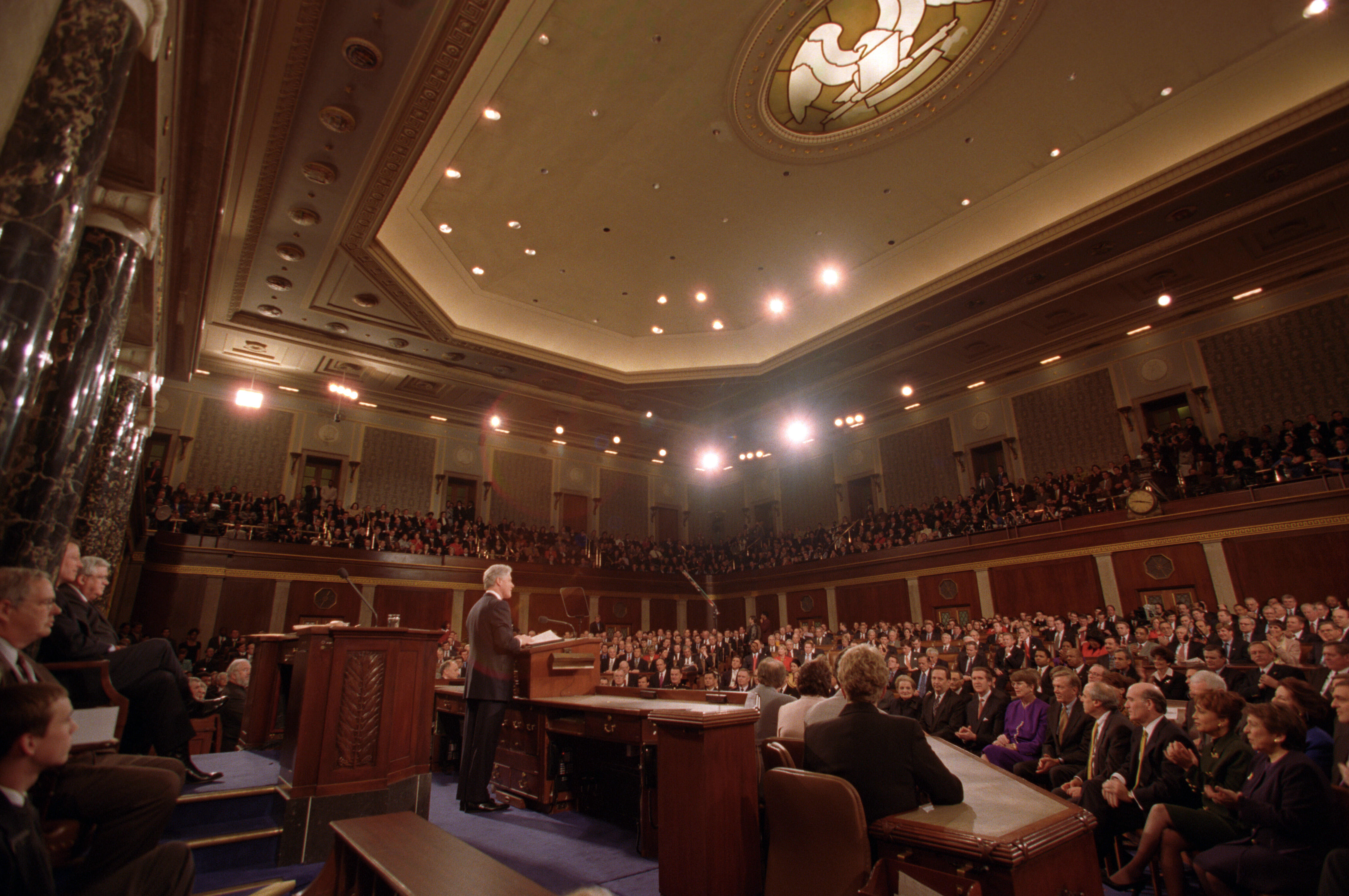President Clinton gives his State of the Union in the House Chamber at the United States Capitol, Washington D.C.